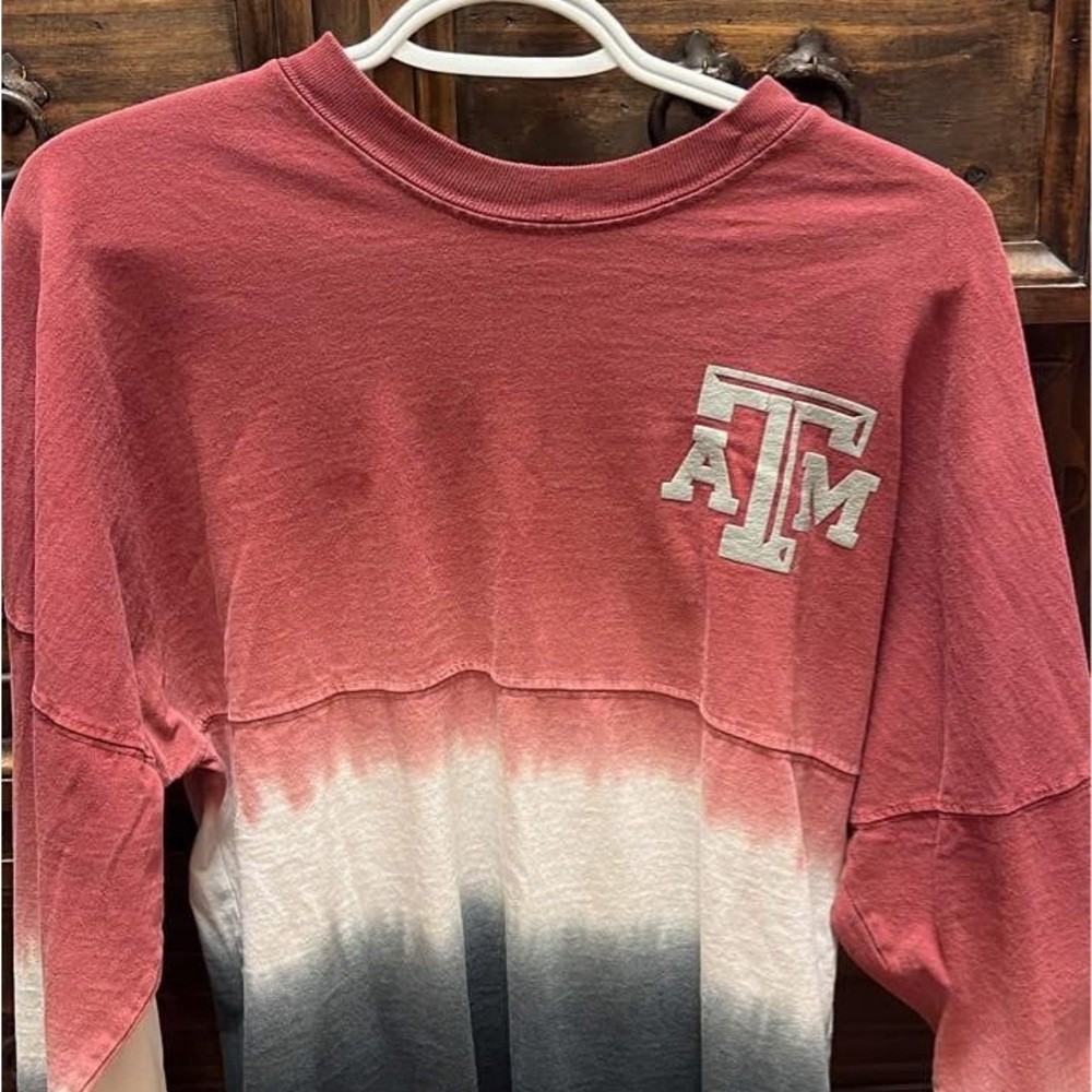Ombre Maroon and Navy A&M Shirt
